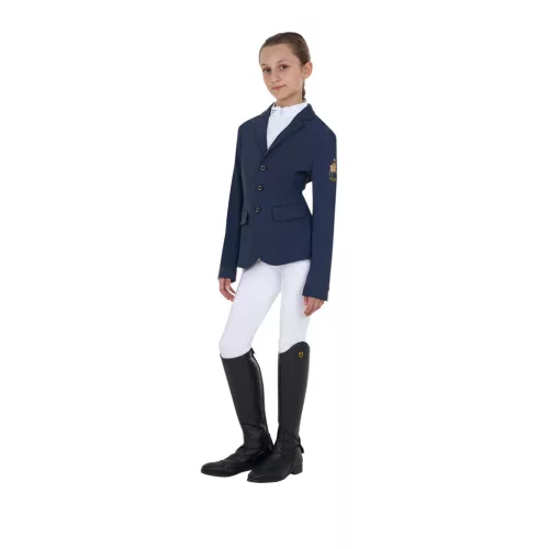 Gyerek unisex háromgombos versenyzakó Equestro X FISE