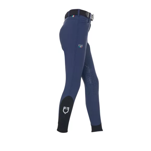 Gyerek unisex térdgrip lovaglónadrág Equestro X FISE
