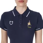 Női három gombos edzőpóló Equestro X FISE