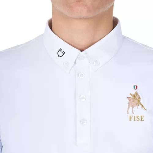 Férfi versenypóló Equestro X FISE