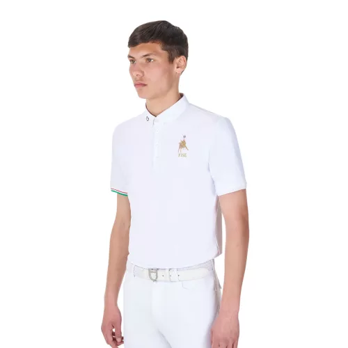 Férfi versenypóló Equestro X FISE