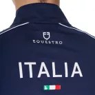 Férfi edzőpóló olasz zászlós cipzárral Equestro X FISE