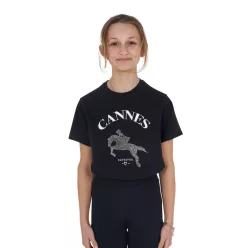 Equestro Lány Cannes pamut póló strasszokkal