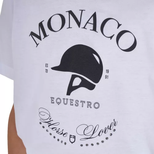 Equestro Lány Monaco pamut póló strasszkövekkel