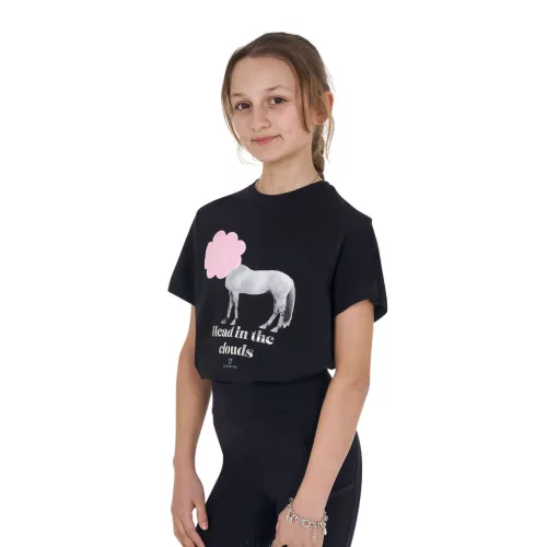 Equestro Lányok 'Head In The Clouds' pamut póló