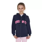 Equestro Gyerek kapucnis pulóver cipzárral és szivacsos betűkkel