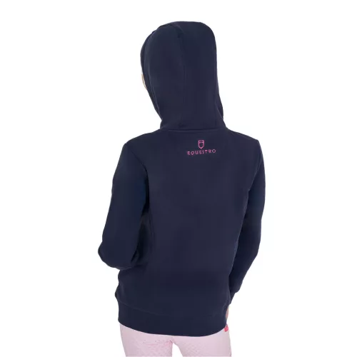 Equestro Gyerek kapucnis pulóver cipzárral és szivacsos betűkkel