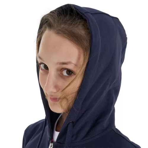 Equestro Gyerek kapucnis pulóver cipzárral és szivacsos betűkkel