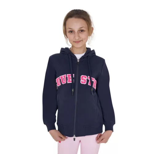 Equestro Gyerek kapucnis pulóver cipzárral és szivacsbetűkkel