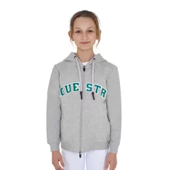   Equestro Gyerek kapucnis pulóver cipzárral és szivacsos betűzéssel