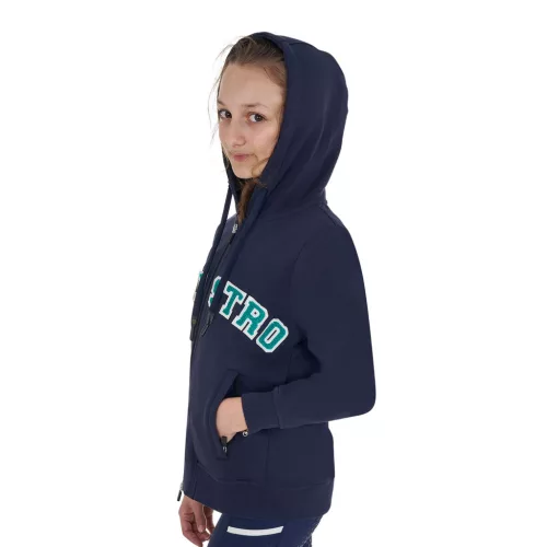 Equestro Gyerek kapucnis pulcsi cipzárral és szivacs betűkkel