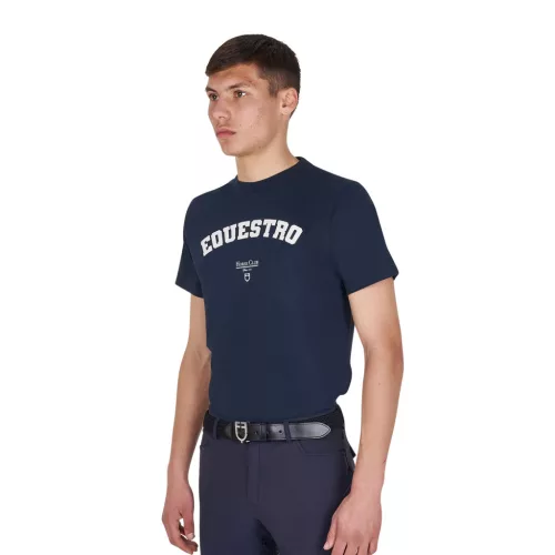 Equestro Férfi Horse Club pamut póló