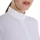 Equestro Női slim fit tréning póló cipzárral és gyöngyökkel