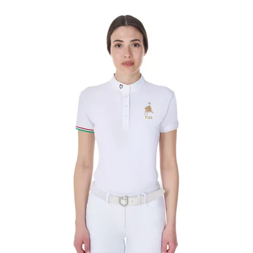 Női karcsú versenypóló Equestro X FISE