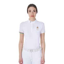 Női slim fit versenypóló Equestro X FISE