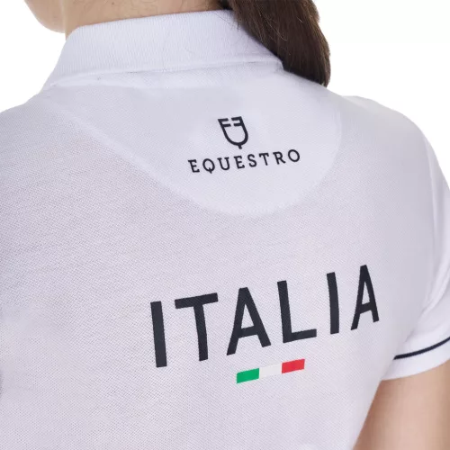 Női három gombos edzőpóló Equestro X FISE