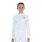 Lány hosszú ujjú verseny póló Equestro X FISE