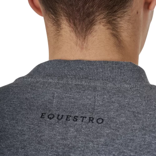 Equestro Férfi pamut pulóver logóval