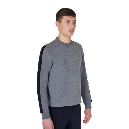 Equestro Férfi pamut pulóver logóval