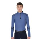Equestro Férfi slim fit hosszú ujjú edző póló
