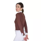 Női slim fit póló ing plissézett pamuttal