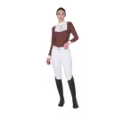 Női slim fit póló ing plissézett pamuttal