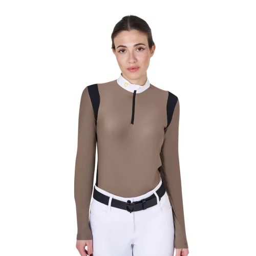 Női slim fit póló technikai anyagból