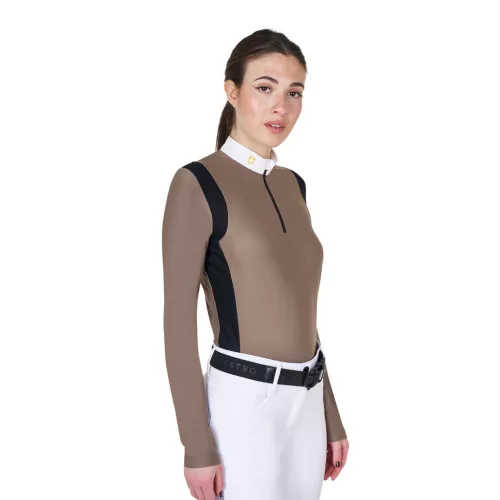 Női slim fit póló technikai anyagból