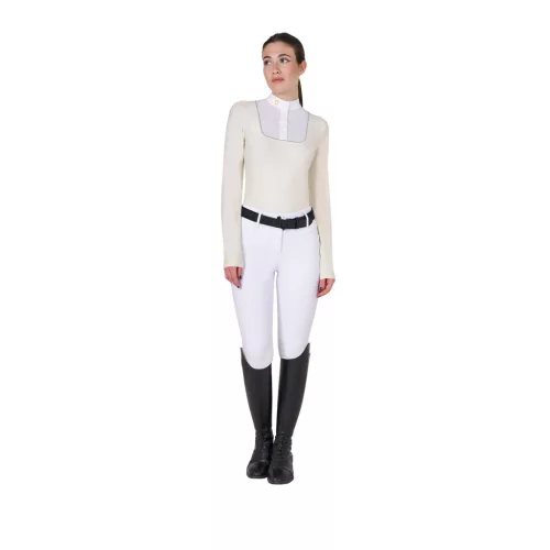 Női slim fit gombos versenypolo