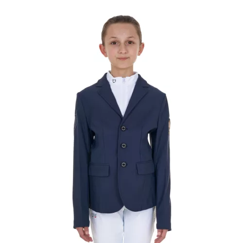 Gyerek unisex háromgombos versenyzakó Equestro X FISE