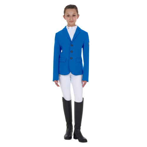 Gyerek unisex háromgombos versenyzakó Equestro X FISE