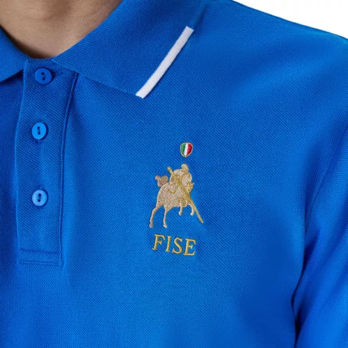 Férfi három gombos edzőpóló Equestro X FISE