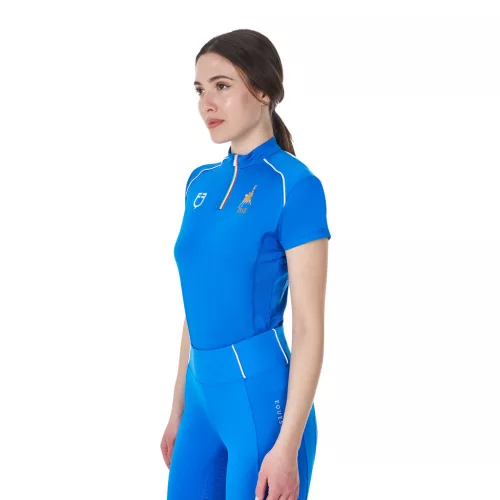 Női edzőpóló olasz zászlóval, Equestro X FISE