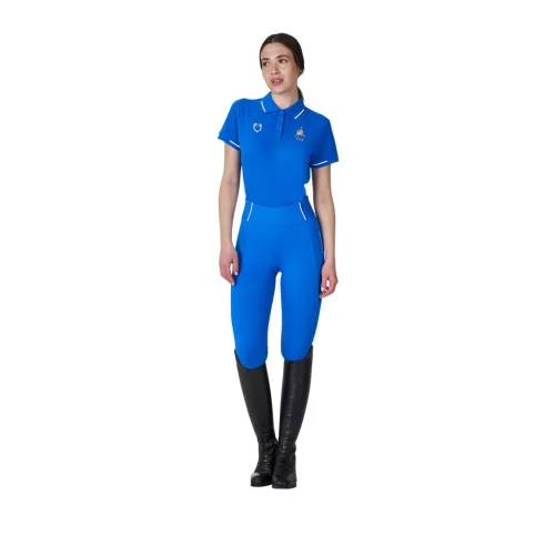 Női három gombos edzőpóló Equestro X FISE