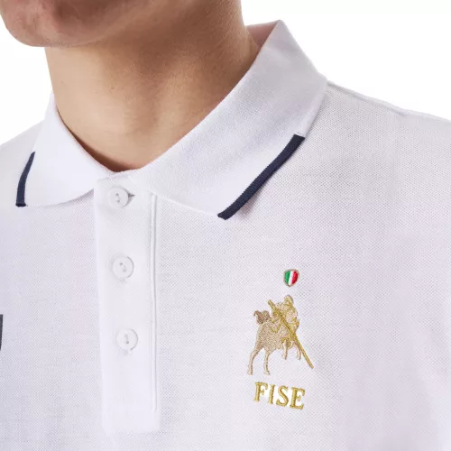 Férfi három gombos edzőpóló Equestro X FISE