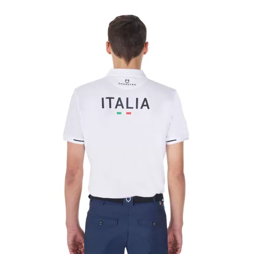 Férfi háromgombos edzőpóló Equestro X FISE