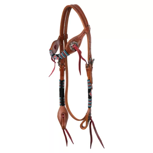 Deluxe WESTERN kantár, one size, természetes