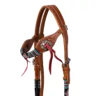 Deluxe WESTERN kantár, one size, természetes