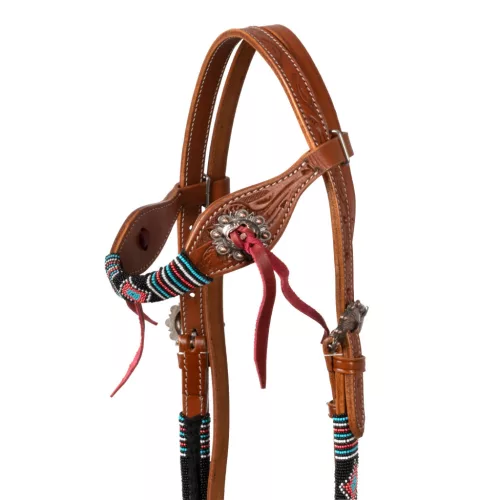 Deluxe WESTERN kantár, one size, természetes