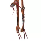 Deluxe WESTERN kantár, one size, természetes