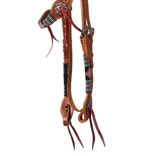 Deluxe WESTERN kantár, one size, természetes