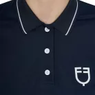 Equestro Női slim fit polo felső légáteresztő anyagból
