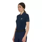 Equestro Női slim fit polo felső légáteresztő anyagból