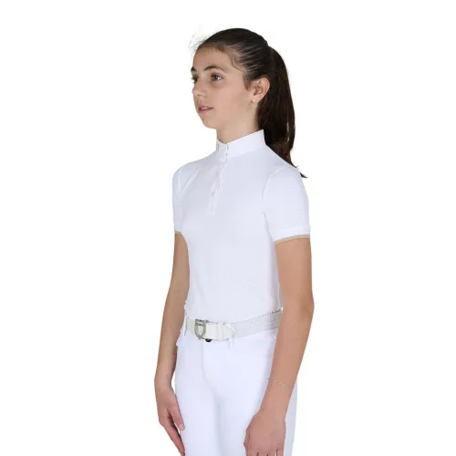 Lányok slim fit lélegző versenypóló