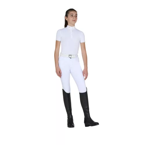 Lányok slim fit lélegző versenypóló