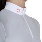 Lány slim fit versenypóló cipzárral