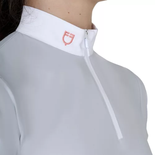 Lányok slim fit versenypóló cipzárral