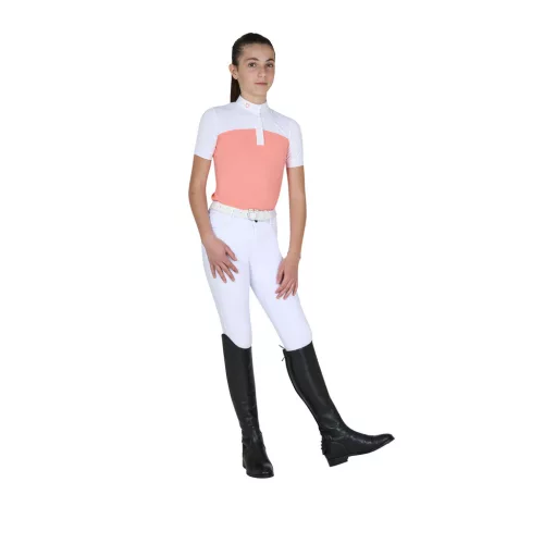 Lányok slim fit verseny pólója perforált anyaggal