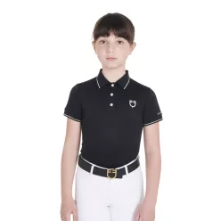   Equestro Gyerek slim fit polo póló antibakteriális technikai anyagból