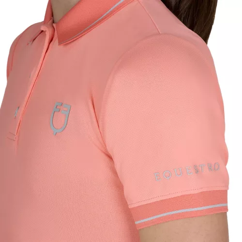 Equestro Gyerek slim fit polo póló antibakteriális technikai anyagból